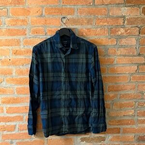 J. Crew Blue and Green Plaid Shirt Jacket